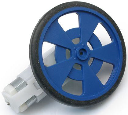 Solarbotics GMPW-B BLACK Wheel with Encoder Stripes, Silicone Tire