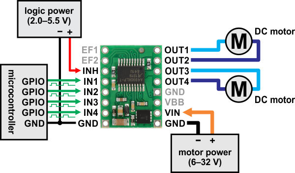 A4990 Dual Motor Driver Carrier