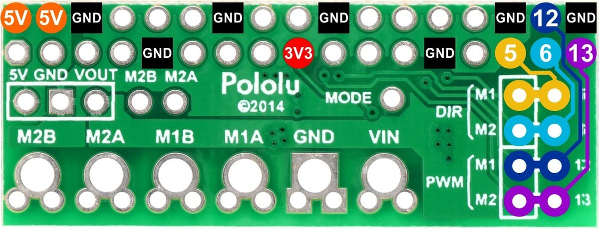 2753 - Pololu DRV8835 Dual Motor Driver Kit for Raspberry Pi B+