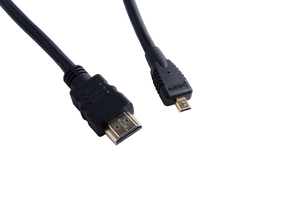 Micro HDMI to Standard HDMI Male Cable - 1m(4k for Pi 4)