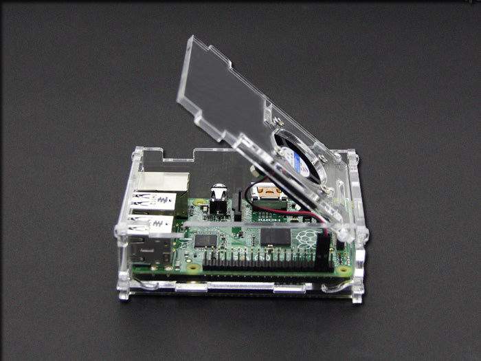 Raspberry Pi B+/2 Acrylic Enclosure w/ CPU Fan