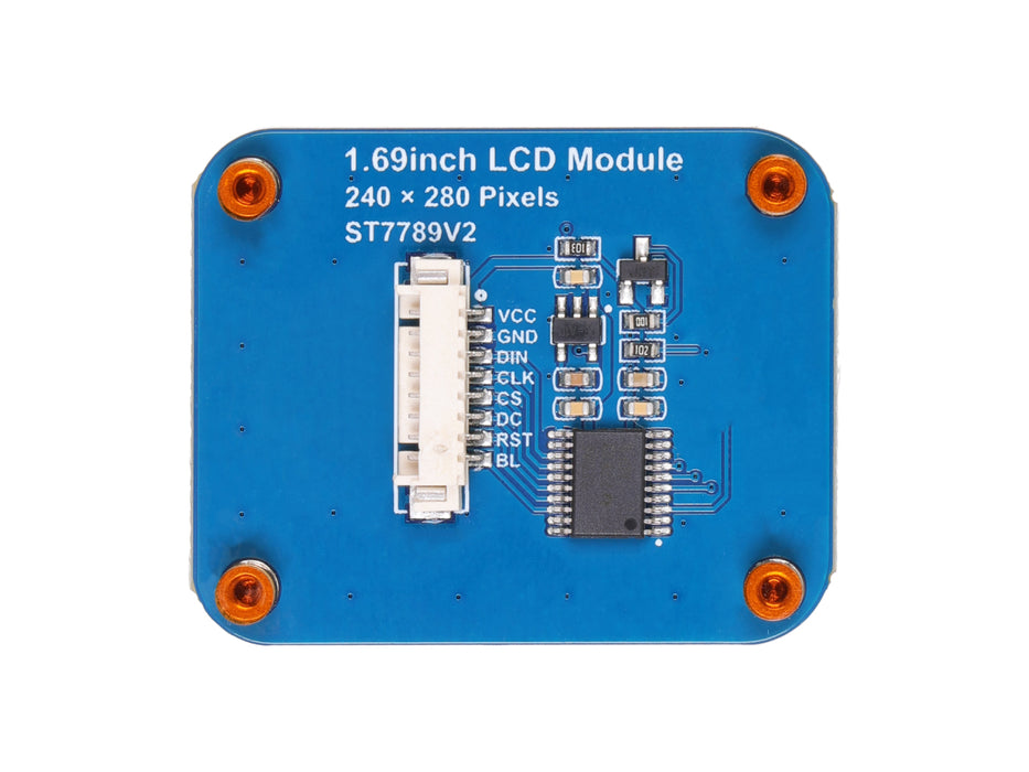 1.69inch LCD Display Module, 240×280 Resolution, SPI Interface, IPS, 262K Colors, support Raspberry Pi, Arduino, STM32