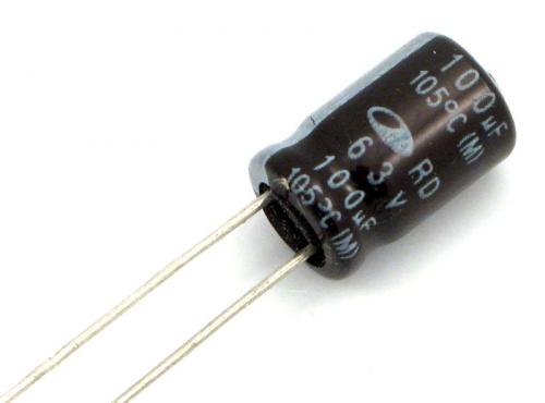 Electrolytic Capactor 100µF 63V P=5 - 5Pcs