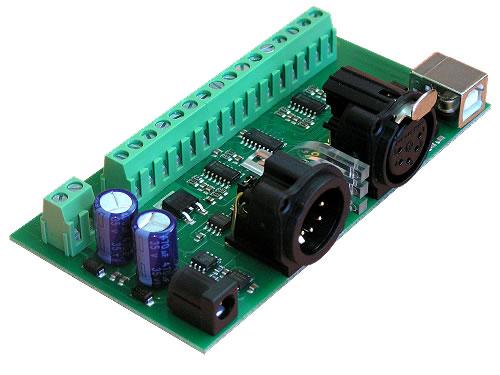 DMX-USB-RX-A8 DMX512, 8-channel Analogue Output Module