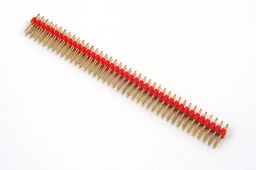 Male Strip 2,54  Dual In Line -2x40 pin - Red
