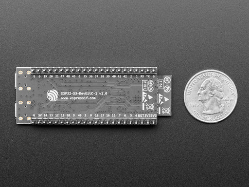 Angled shot of long rectangular microcontroller