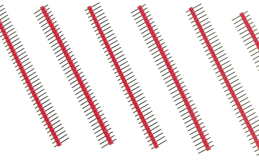 0.1″ (2.54 mm) Arduino Male Pin Headers (Straight Red 10PCS)