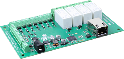 ETH484 - 4 Relays at 16A, 8 Digital IO and 4 Analogue Inputs
