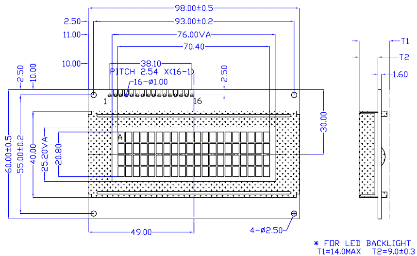 LCD05-20x4-Green Serial/I2C Display 20x4 - Green Background