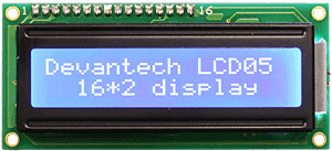LCD05-16x2-B Serial/I2C Display 16x2 - Blue Background