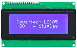 LCD05-20x4-Blue - Serial/I2C Display 20x4 - Blue Background