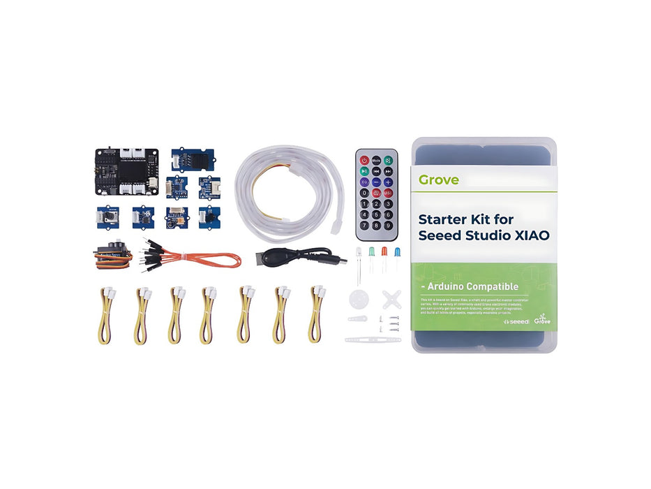Seeed Studio XIAO Starter Kit - all Seeed Studio XIAO series Development boards supported, XIAO Series Expansion board, 9 Grove Modules, Additional Controllable Components, presented with XIAO Series Courses