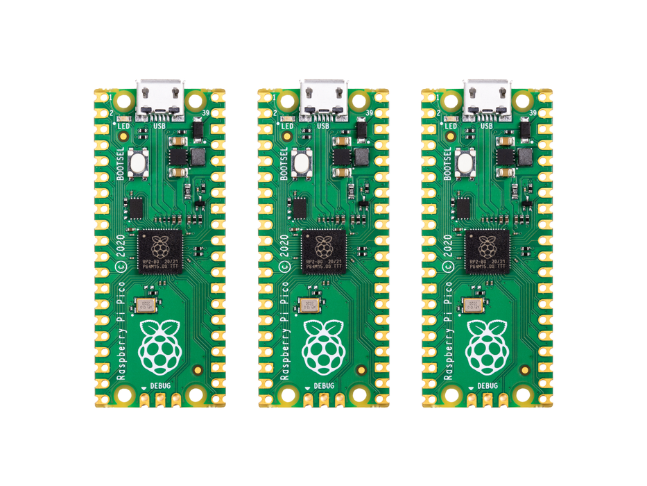 Raspberry Pi Pico (3Pcs) based on RP2040 for Arduino Beginner,small & flexible design, low power consumption