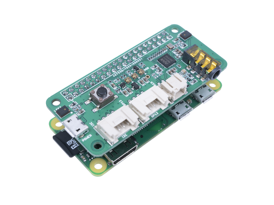 reSpeaker 2-Mics Pi HAT for Raspberry Pi - WM8960 Audio Codec, 2 Analog Microphones, 3 APA102 RGB LEDs, 3.5mm Audio Jack, User Button, attached with NLU software algorithms, VAD,DOA, KWS