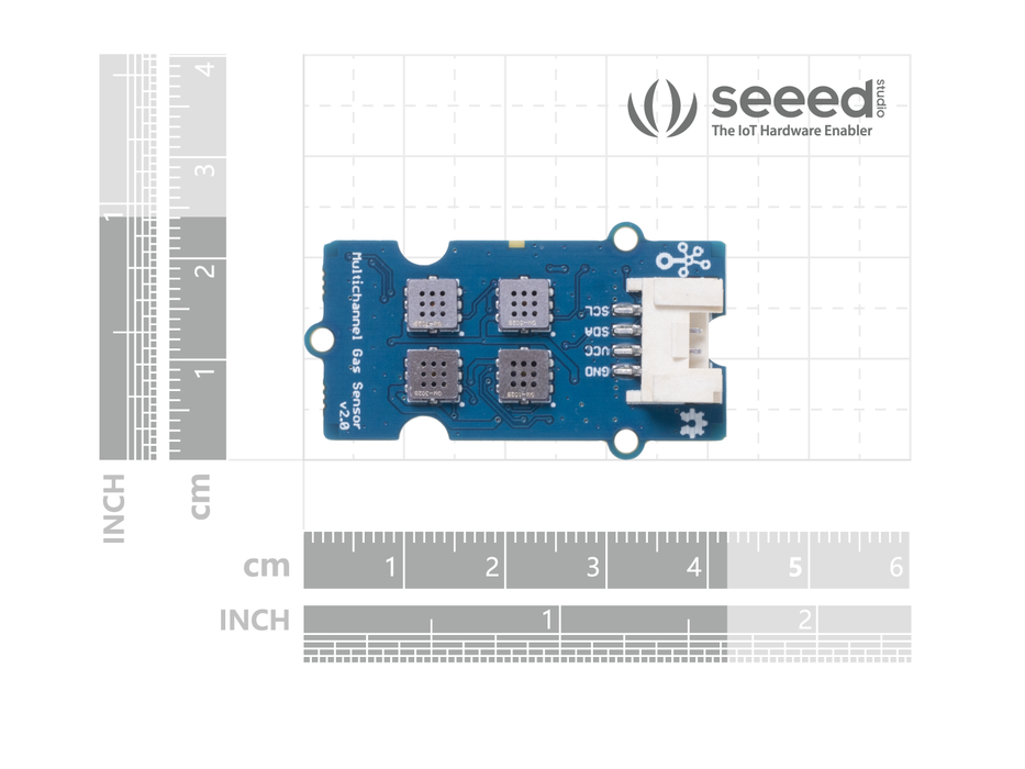 Grove - Multichannel Gas Sensor v2 - Besides CO, NO2, C2H5CH, VOC - MEMS gas sensor