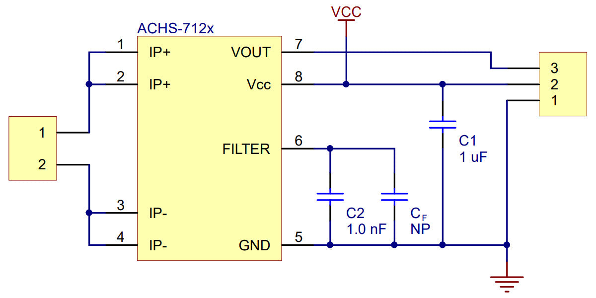 ACHS-7124 Current Sensor Carrier -40A to +40A