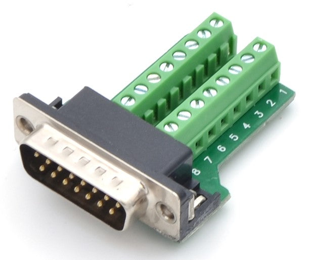 DB15 Screw Terminal Adapter for MCP23X/26X Advanced Motor Controllers