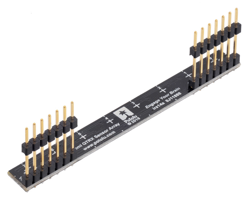 8-Channel QTRX Sensor Array for Romi/TI-RSLK MAX (Headers Not Soldered)