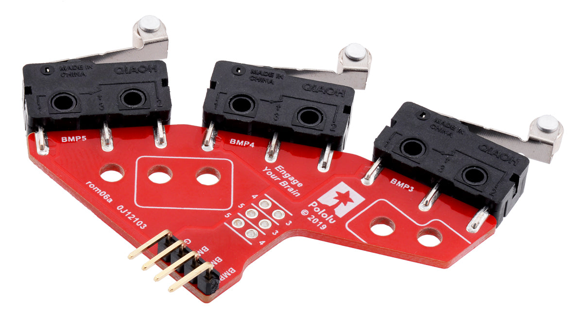 Bumper Switch Kit for Romi/TI-RSLK MAX (Not Soldered, Can Be Assembled for Left or Right Side)