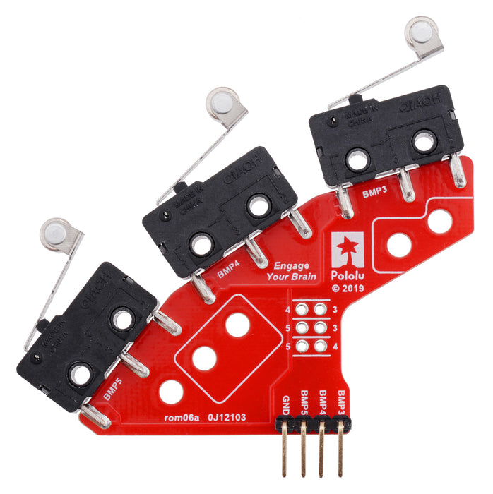 Bumper Switch Kit for Romi/TI-RSLK MAX (Not Soldered, Can Be Assembled for Left or Right Side)