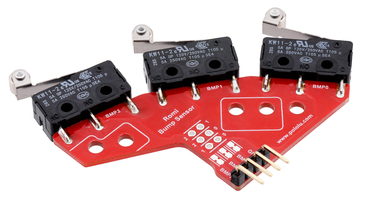 Bumper Switch Kit for Romi/TI-RSLK MAX (Not Soldered, Can Be Assembled for Left or Right Side)