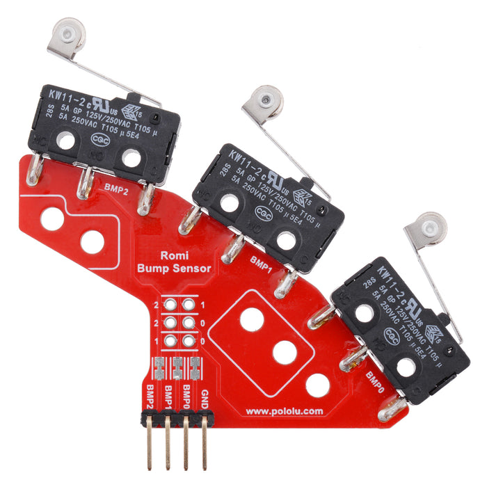 Bumper Switch Kit for Romi/TI-RSLK MAX (Not Soldered, Can Be Assembled for Left or Right Side)