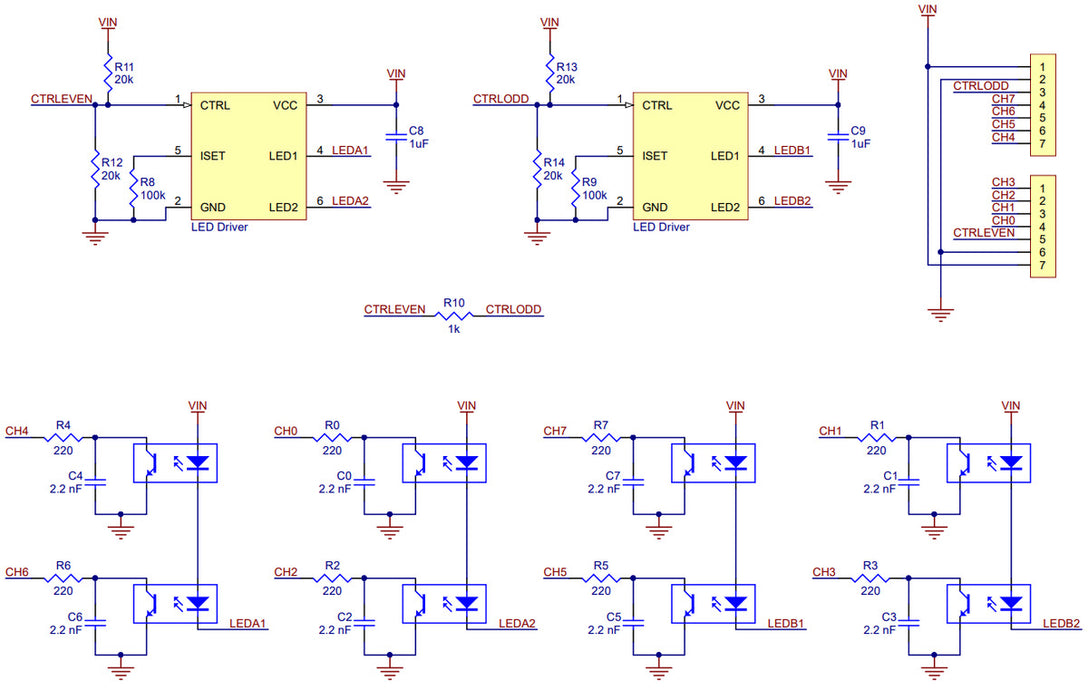 8-Channel QTRX Sensor Array for Romi/TI-RSLK MAX (Headers Not Soldered)