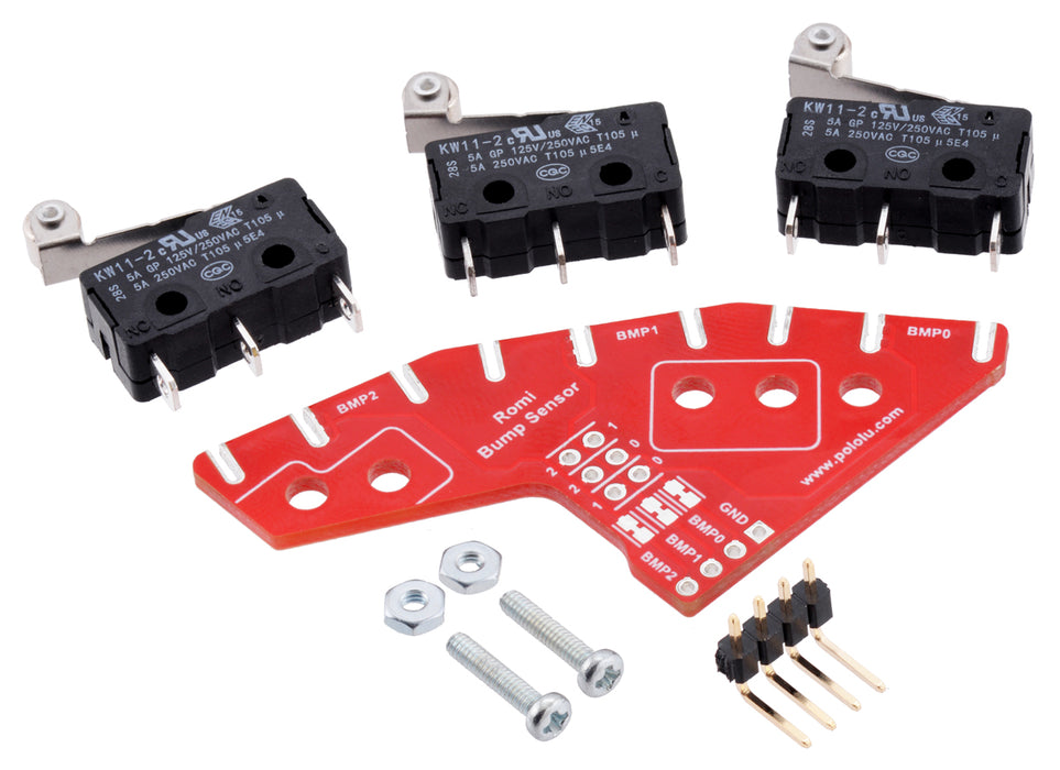 Bumper Switch Kit for Romi/TI-RSLK MAX (Not Soldered, Can Be Assembled for Left or Right Side)