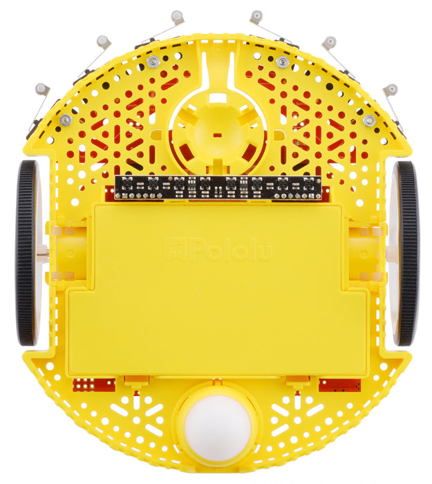 8-Channel QTRX Sensor Array for Romi/TI-RSLK MAX (Through-Hole Pins Soldered)