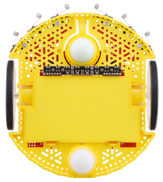 8-Channel QTRX Sensor Array for Romi/TI-RSLK MAX (Through-Hole Pins Soldered)