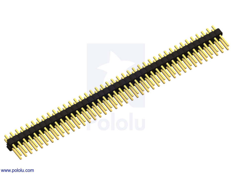0.100" (2.54 mm) Breakaway Male Header: 2×40-Pin, Straight