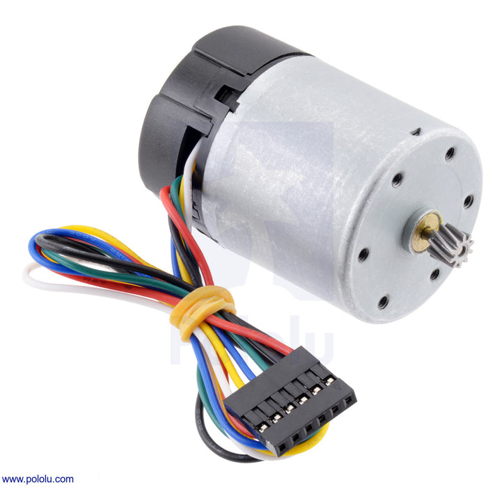 12V Motor with 64 CPR Encoder for 37D mm Metal Gearmotors (No Gearbox, Helical Pinion)