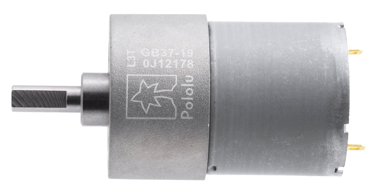 19:1 Metal Gearmotor 37Dx52L mm 12V (Helical Pinion)