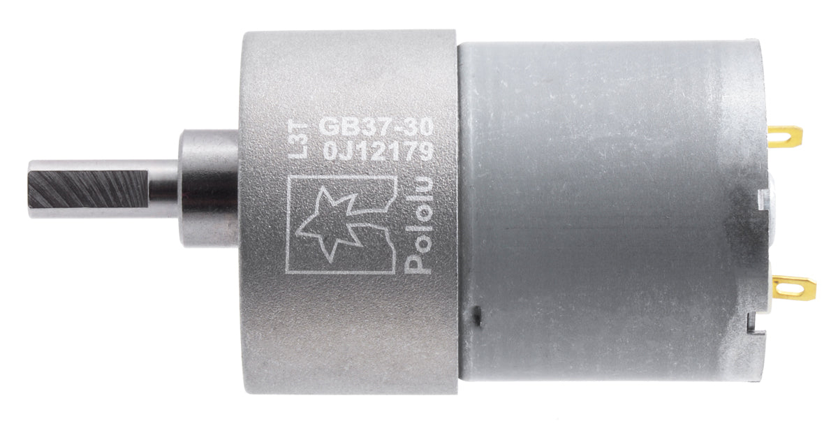 30:1 Metal Gearmotor 37Dx52L mm 12V (Helical Pinion)