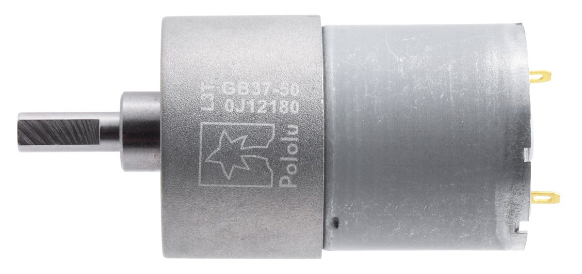 50:1 Metal Gearmotor 37Dx54L mm 12V (Helical Pinion)