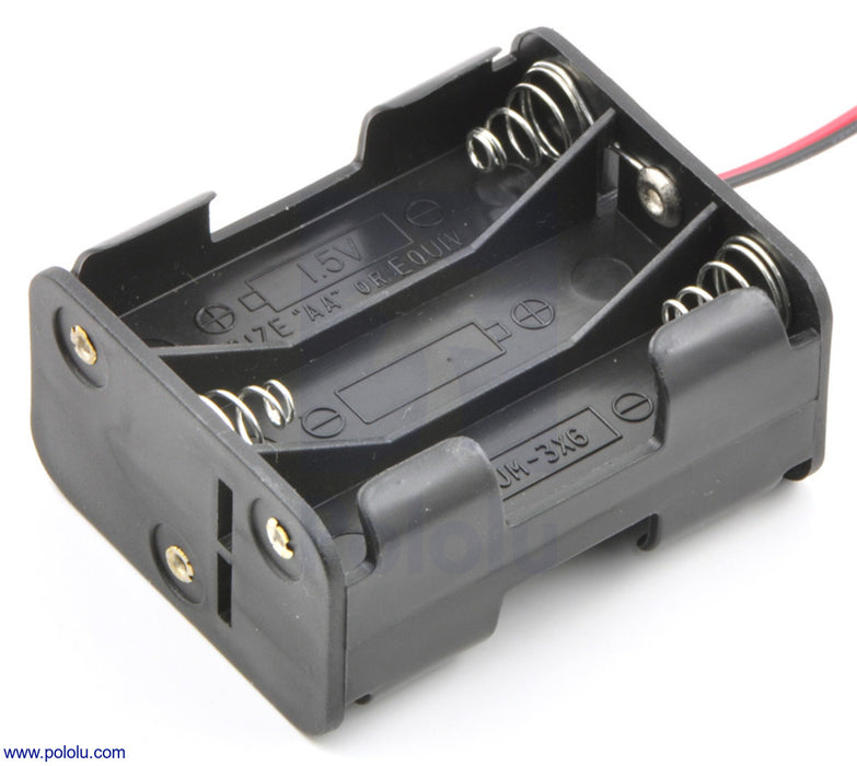 6-AA Battery Holder, Back-to-Back