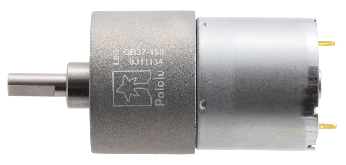 150:1 Metal Gearmotor 37Dx57L mm 12V (Helical Pinion)