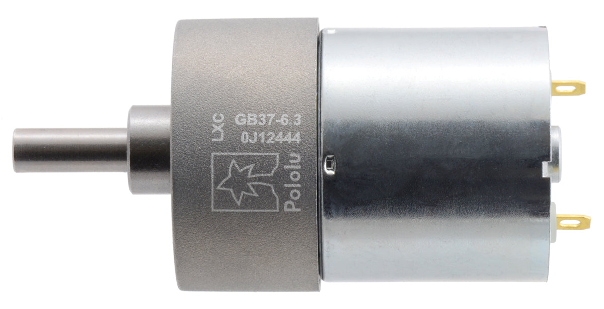 6.3:1 Metal Gearmotor 37Dx50L mm 24V (Helical Pinion)