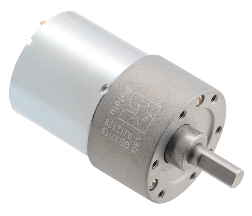 19:1 Metal Gearmotor 37Dx52L mm 24V (Helical Pinion)