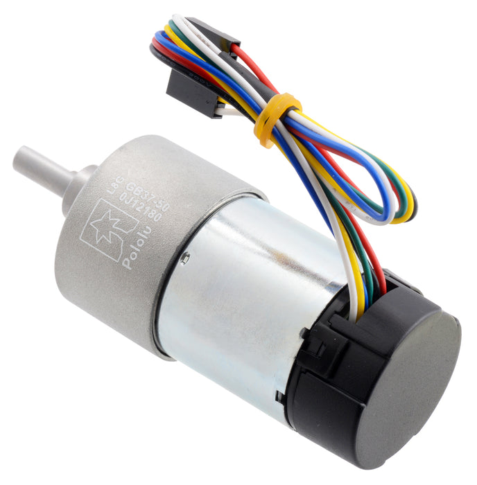 50:1 Metal Gearmotor 37Dx70L mm 24V with 64 CPR Encoder (Helical Pinion)