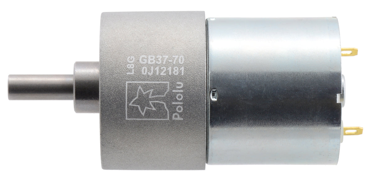 70:1 Metal Gearmotor 37Dx54L mm 24V (Helical Pinion)