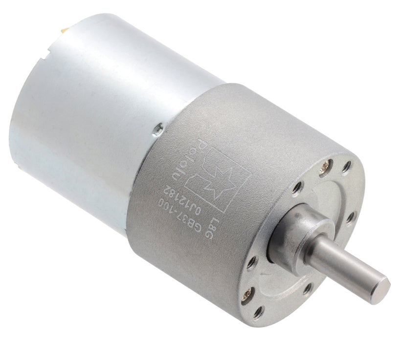 100:1 Metal Gearmotor 37Dx57L mm 24V (Helical Pinion)