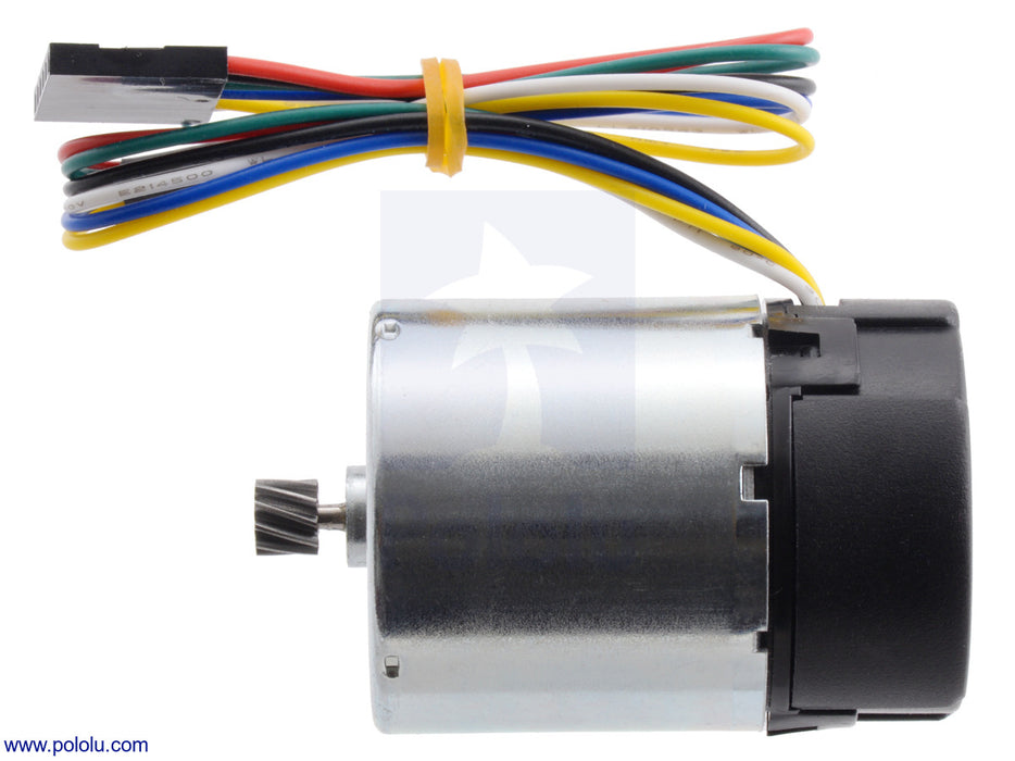 24V Motor with 64 CPR Encoder for 37D mm Metal Gearmotors (No Gearbox, Helical Pinion)