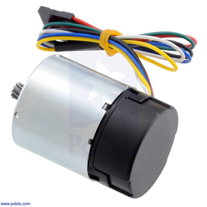 24V Motor with 64 CPR Encoder for 37D mm Metal Gearmotors (No Gearbox, Helical Pinion)