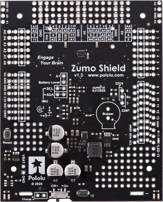 Zumo Shield for Arduino, v1.3