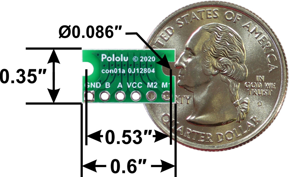 Breakout for JST SH-Style Connector, 6-Pin Male Side-Entry (Individually Packaged)