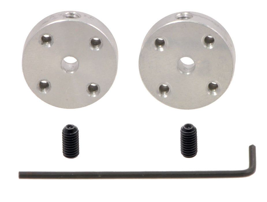 Pololu Universal Aluminum Mounting Hub for 3mm Shaft, #4-40 Holes (2-Pack)