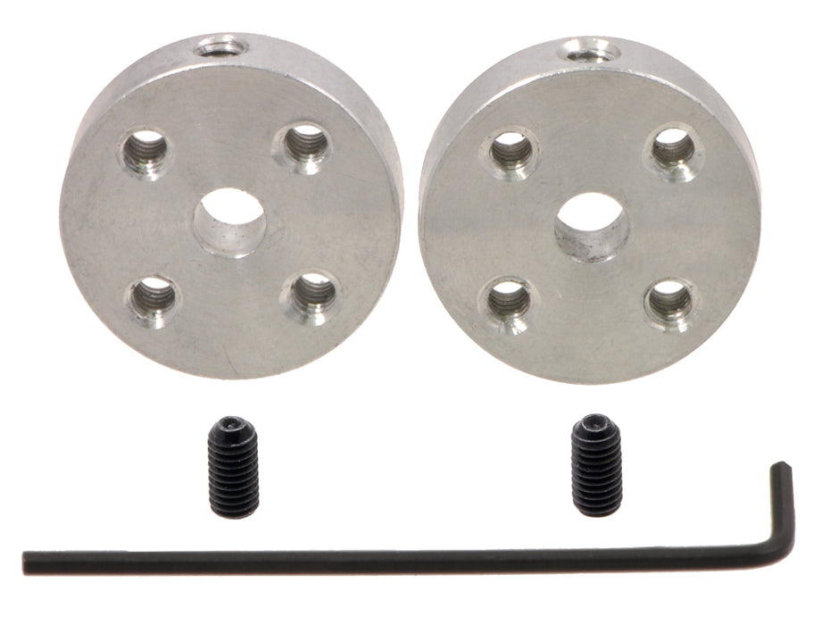 Pololu Universal Aluminum Mounting Hub for 4mm Shaft, #4-40 Holes (2-Pack)