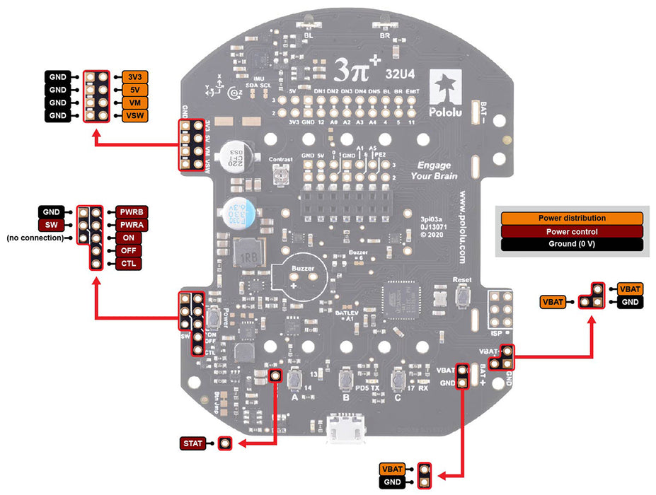 3pi+ 32U4 Robot - Hyper Edition (15:1 HPCB Motors), Assembled