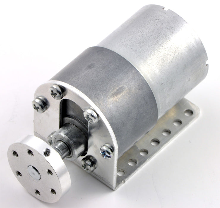 6.3:1 Metal Gearmotor 37Dx65L mm 12V with 64 CPR Encoder (Helical Pinion)